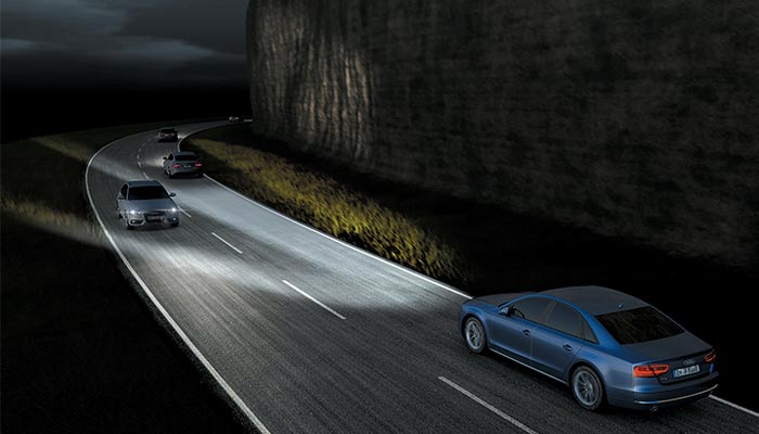 светодиодные фары на современной машине